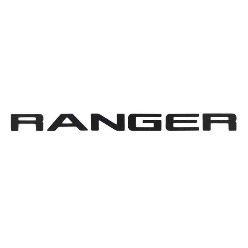 WBWP9 For Ford Ranger 2015-2021 Grille Top Logo Letter Grill RANGER 3D Emblem Original Size ABS Sticker With Glue Chromium Styling