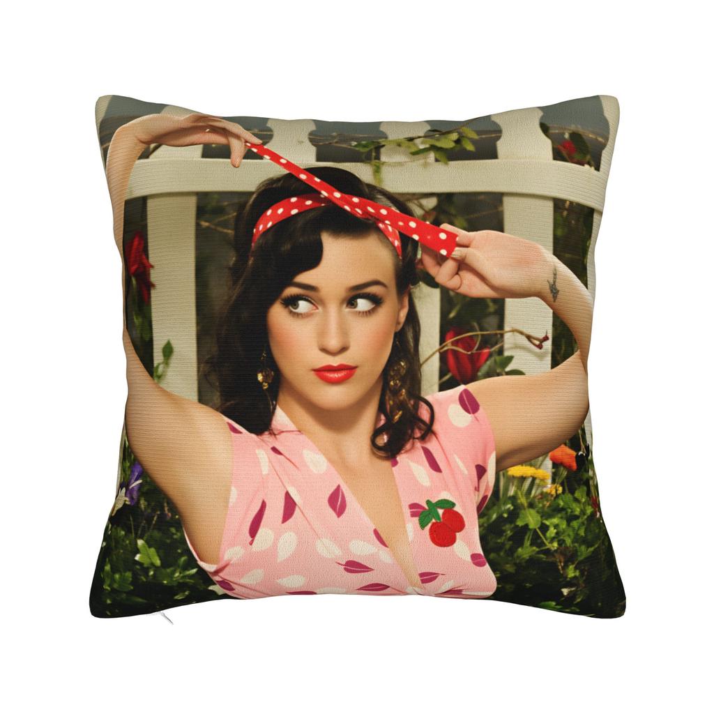Pillow Case American singer K-Katy P-Perry Soft Pillow Cover For Sofa Car Home Decor Retro Trendy Pillowcases
