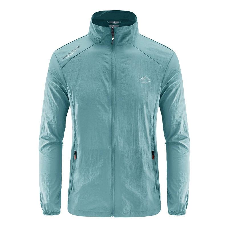 Giacca a vento estiva da uomo UPF100+ Tasche con zip Protezione solare UV Giubbotti Traspirante Ultra-leggero Abbigliamento Outdoor Pelle Sottile Cappotti Campeggio