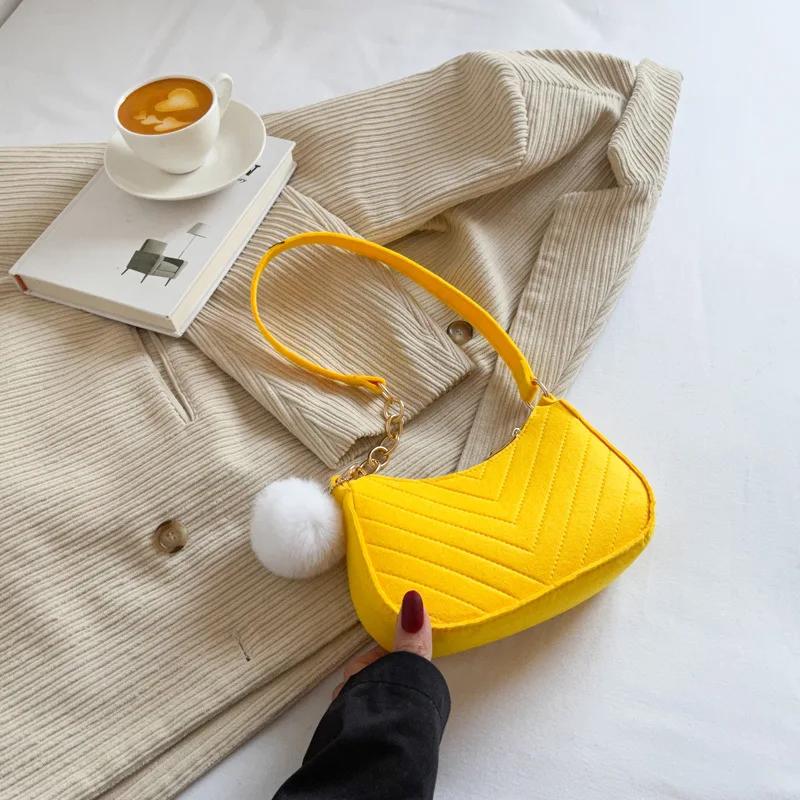 

Shoulder Bag Women s New Niche Design Foreign Trend Shoulder Bag Casual Commuter Crossbody Women s Bag жовтий
