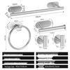 Set cu Suport și Cârlig pentru Prosoape de Baie din Oțel Inoxidabil CMAOS 304