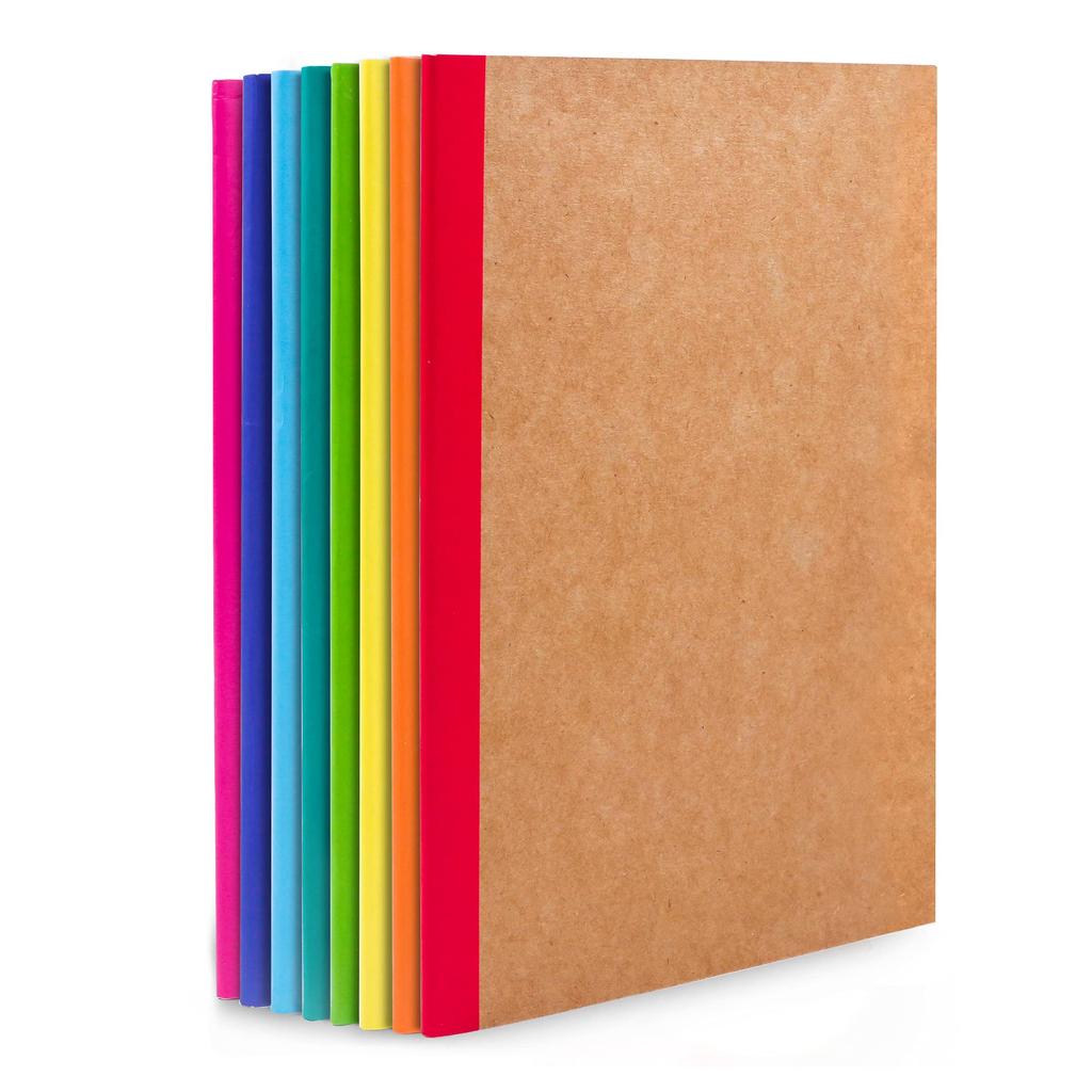 Feela Craft Notebook A5 60 Hatron Travel Composition School Supplies 8-Pack Softcover, Waterproof, Pages, Lined, Thread-Bound, Notebook, Diary,