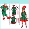 Charmantes Grünes Elfen-Weihnachtsmann-Kostümset Ideal Für Weihnachtsfeiern Und Lustige Familienaktivitäten
