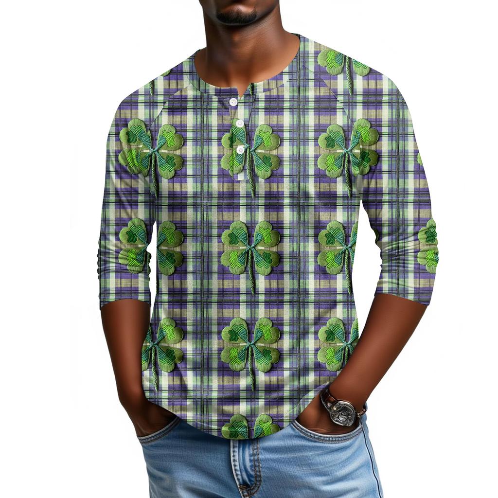 Men's Raglan Sleeve Three-quarter Sleeve Top