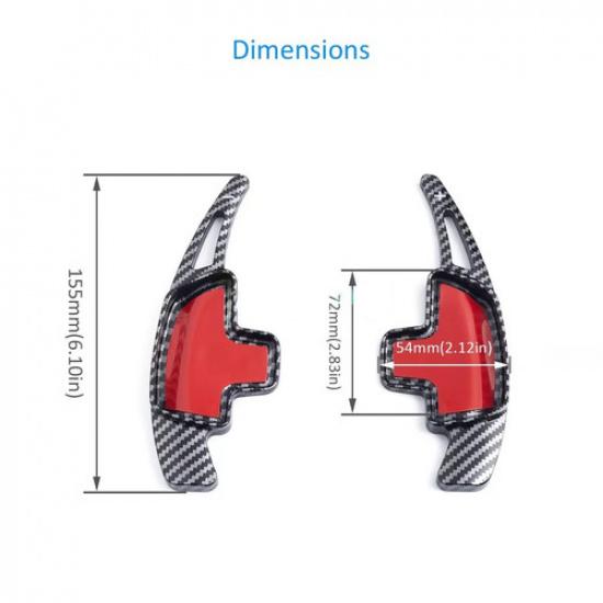 For Mercedes Benz Steering Wheel Paddle Shifter Extend Trims Carbon Fiber Look