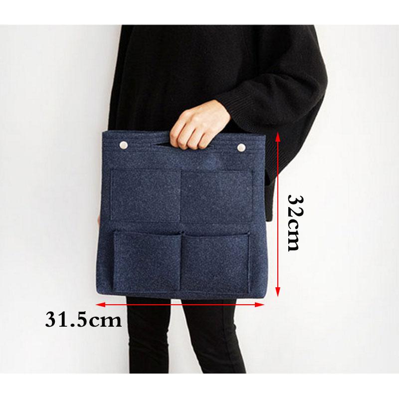 Multi-function Make Up Bag,Felt Insert Purse Organizer,Multi Pocket Cosmetic Bags In Bag Organizer For Tote & Handbag Shaper