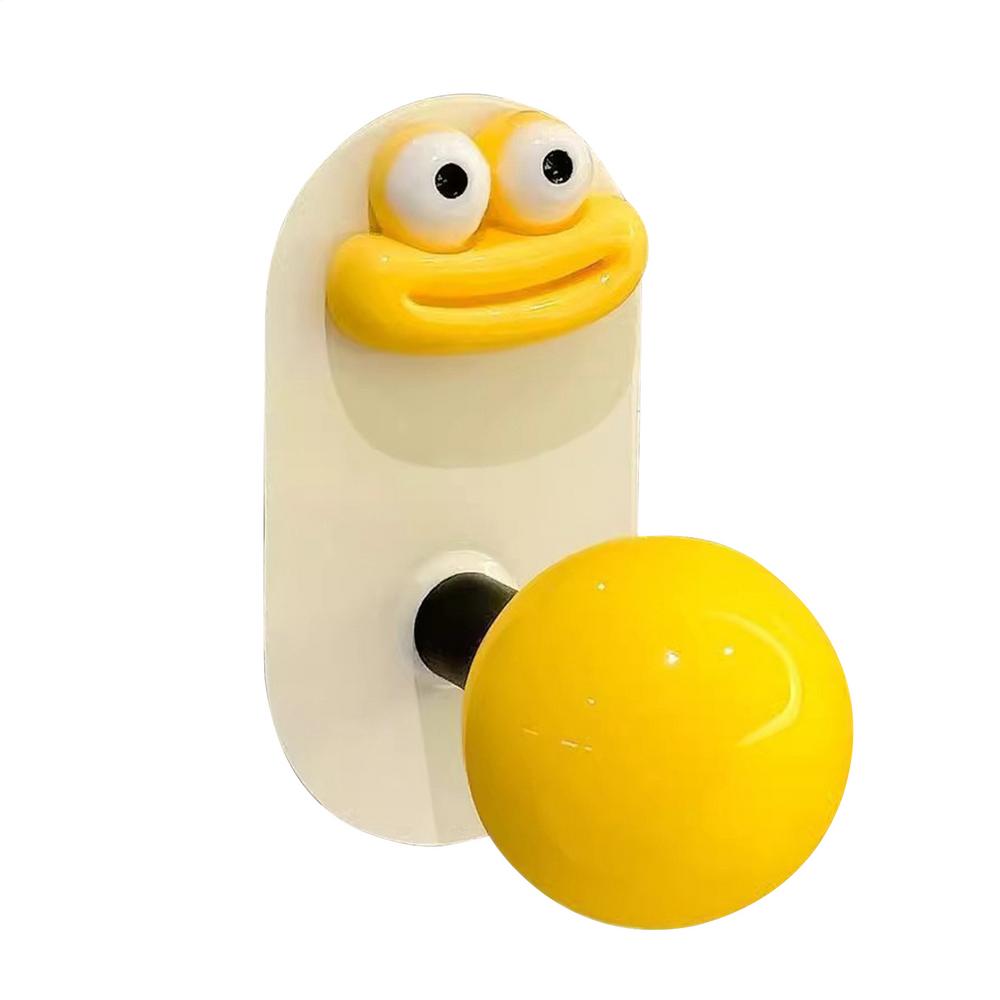 ABS Wall Mount No-Drill Hooks Key Chain Storage Rack Strong Self Adhesive Coat Hat Hanger Girl Child Room Decoration Holder