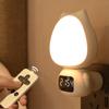 Mini-LED-Digital-Tischuhr, niedliches Kind, multifunktionales Nachtlicht, stufenloses Dimmen, Schlafzimmer-Nachttischlampe für Zuhause