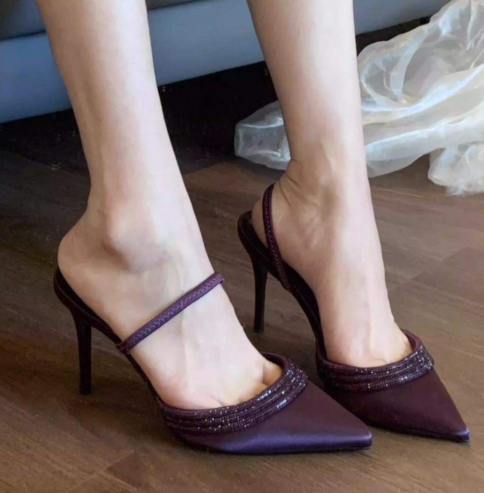 

Pointed Toe Women High Heels Shoes Stilettos Fashion Sexy Party Shoeslack Shoes Woman 2026Summer Elegant Female Modern Sandal 35