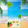 Beach Pattern Beach Towel, Digital Printing Thin Quick-Dry Anti-Sand Microfiber Lightweight for Swim, Yoga, Travel, Gym, Gift