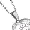 Pet Urn Pendant Engraving Paw Print Ash Holder Keepsake Necklace for
