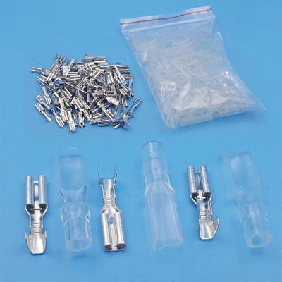 100 Sets 2.8mm Crimp Terminal Female Spade Connector+2.8mm Case Kit