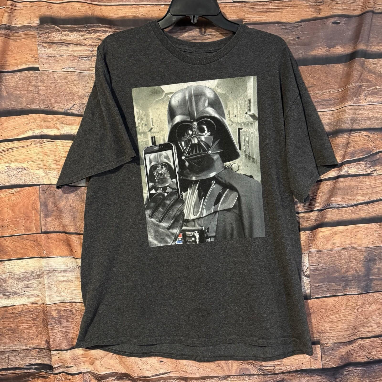 Star Wars Darth Vader Selfie Mens XL Gray Fifth Sun Funny Graphic Tee Unisex T-Shirt M