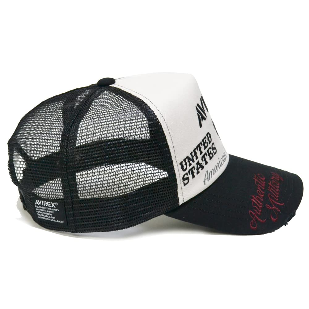 Avirex United States 17093800 Damaged Mesh Cap (Black)