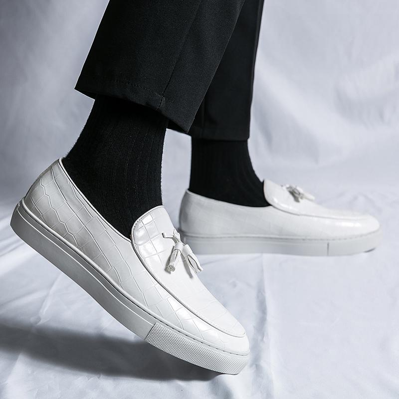 Fashion Men Senior Leather Formal Shoes Wedding Shoes Design Brand Shoes Classic Tassel Footwear Casual Comfort Driving Pointed Shoes