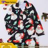 Conjunto de Pijama de Manga Comprida com Elemento de Natal Europeu e Americano