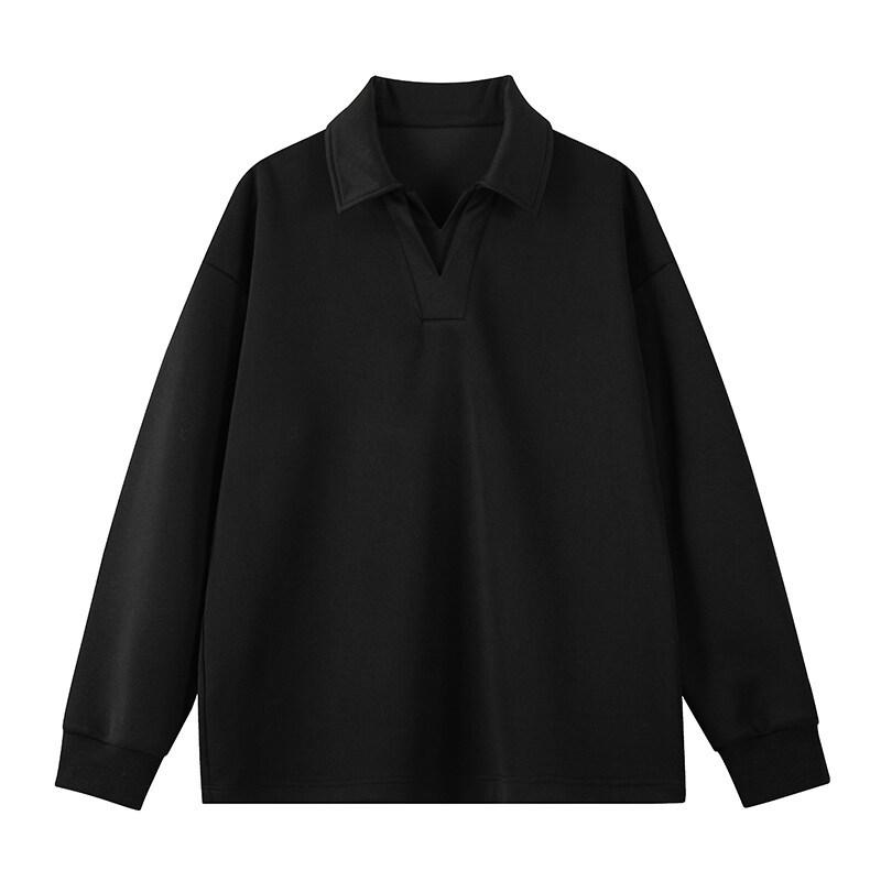 Spring Senior American Lapel Sweater Men's Plus Size Top