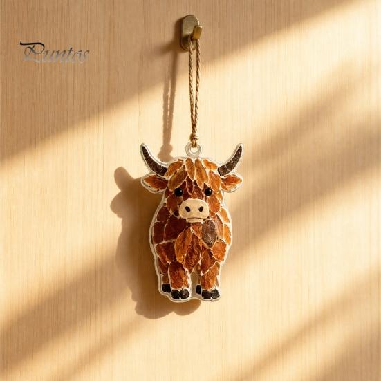 Farm Animal Suncatcher Sea Glass Ornament, Handmade Ocean Acrylic Hanging Pendants, Pendant Ornament DIY Summer Decor, Valentine's Day Beach