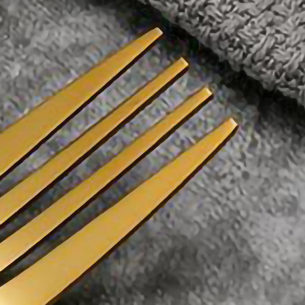 Besteckset Tragbar Edelstahl Steakmesser Gabel Löffel Geschirr Verdicktes Geschirrset Goldene Gabel