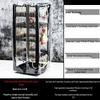 Multi-Layer Rotatable Jewelry Display Rack for Earrings, Necklaces, Rings, and Studs
