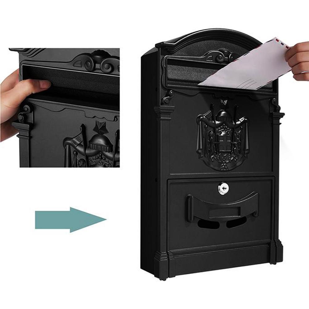 Outdoor Large Wall Mounted Mailbox Lockable Secure