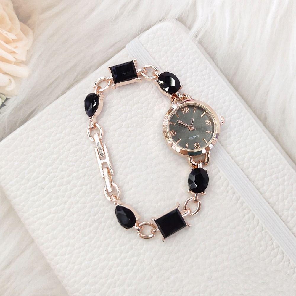 Elegant Women's Bracelet Watch Retro Quartz Wristwatch Vintage Rhinestone Quartz Watch Female