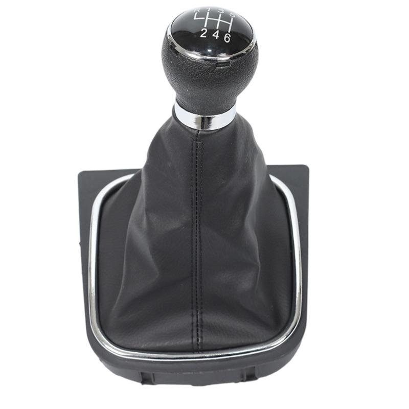 

Easy Installation Ergonomic Handle Knob Gear Shifts Knob Manual Transmission Stick With Gaiter For Golf MK5 MK6 6 Speed 1