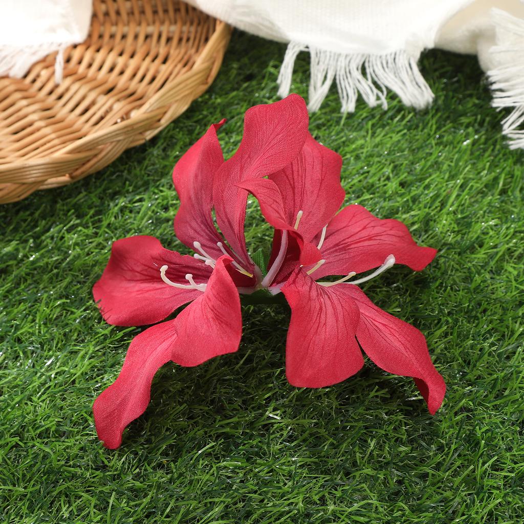 AWAYTR Beauty Rose Duckbill Hairpin Artificial Floral Hair Clips Valentine Headwear Girl Hair Accessories Festival Gift