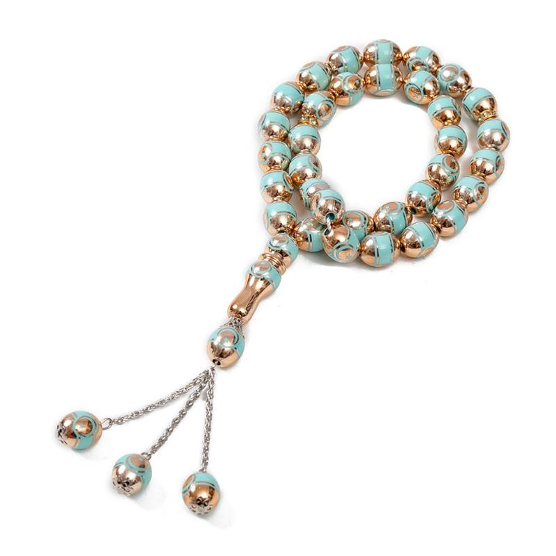 Plastic Tasbih with Allah Muhammad Inscribed on 33 Beads Muslim Prayer Beads Rosary Sibha Misbaha Subha Tasbeeh Dhikr Gift