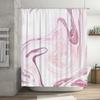 Luxury Marble Print Shower Curtain Set for Bathroom Decorations Pink White Waterproof Fabric with Plastic Rods Large