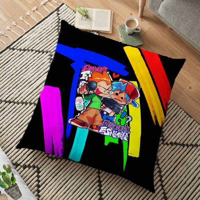 Friday Night Funkin Cushion Pillow Case Whitty Boyfriend Pillow Cover Lemon Demon Monster Living Room Decorative Pillow Kids Gift 45cm