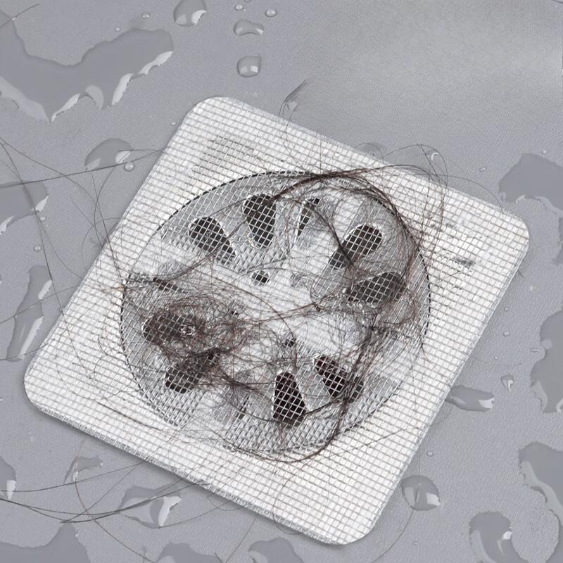 10 buc Filtru de păr pentru baie Barieră de păr, Filtru pentru canalizare baie, Autocolant filtru pentru sifonul de pardoseală anti-înfundare și rezistent la insecte, Păr
