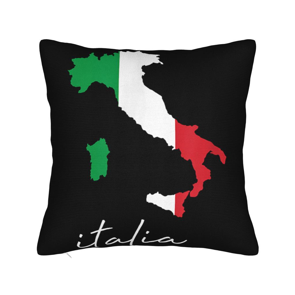 Pillow Cover Italy Flag Holiday Italy Heart Italian Flag  Morden Pillow Case For Sofa Bedroom Home Decor Pillowcases