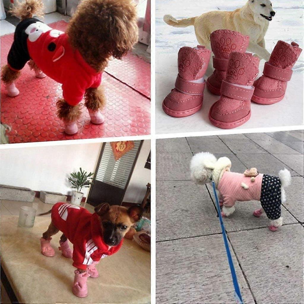 Hundeschuhe Welpenstiefel Schnee Pfotenschutz, Rutschfeste Haustier-Sneaker