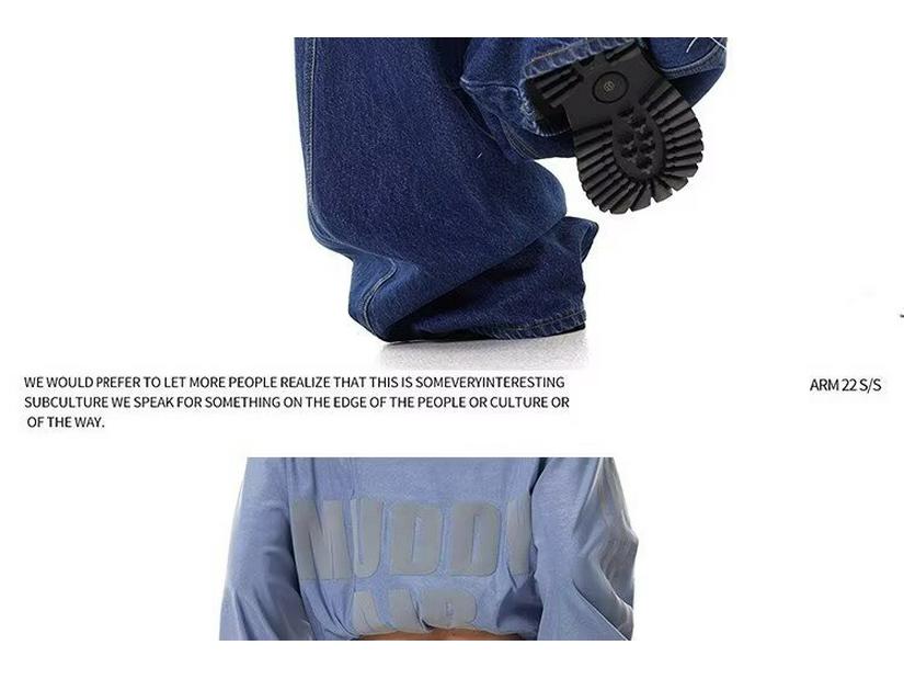 Unisex American Retro Wide-Leg Scimitar Jeans with Embroidered Pocket - Autumn Collection