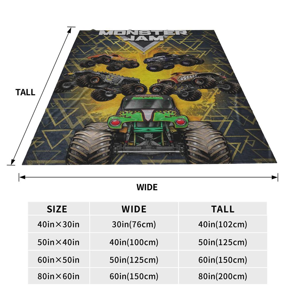 Monster Jam Grave Digger Truck Blanket Super Soft Fleece Sofa Throw Blanket for Home Bedroom Travel Throws Bedspread Quilt
