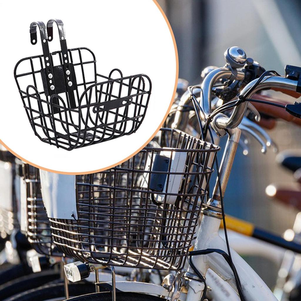Front Kids Bike Basket Metal Sturdy Convenient Universal, Waterproof, Repair Part, Children Bicycle Basket, Easy Installation