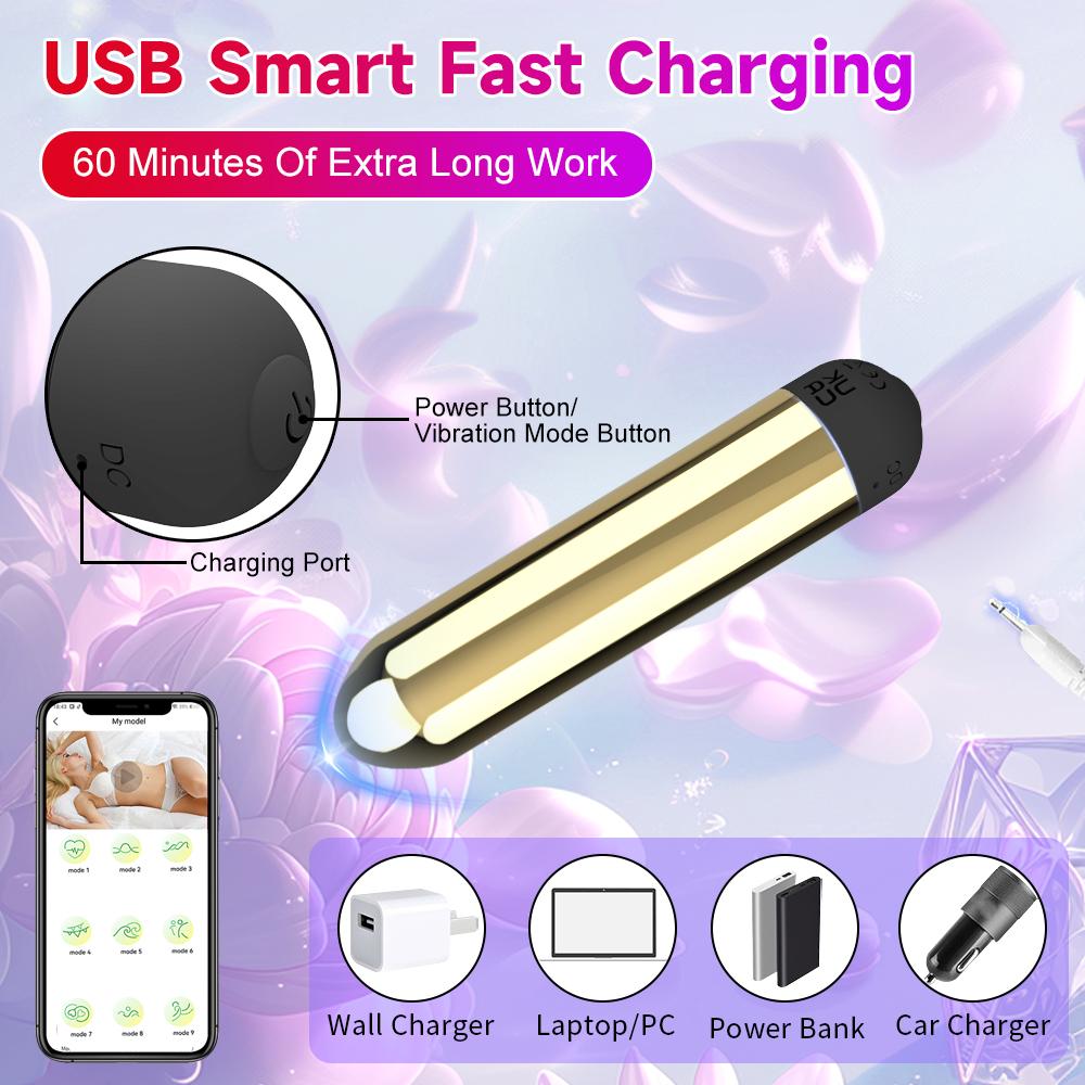 Powerful Bullet Vibrator For Women APP Remote Control Clitoral Stimulator Vaginal G Spot Dildo Masturbation For Adult Sex Toy