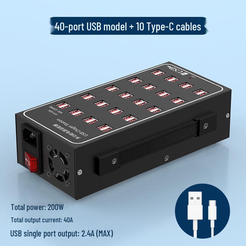 Multi-Port USB Fast Charger: Smart Desktop Charging Station for Multiple Devices