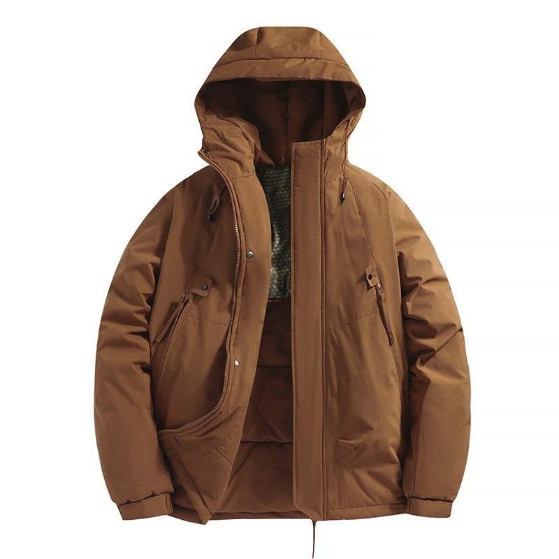 Upgraded graphene jacket men's, trendy brand couple hooded cotton clothes, windproof, waterproof and thickened mountaineering clothes