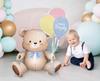 Balon Foliowy Siedzący Miś Z Balonami 3D Misiu Urodziny Roczek 41X76X31Cm
