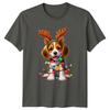 Christmas Puppy Reindeer Holiday Unisexs TShirt Unisexs Tee Graphic Unisex Top