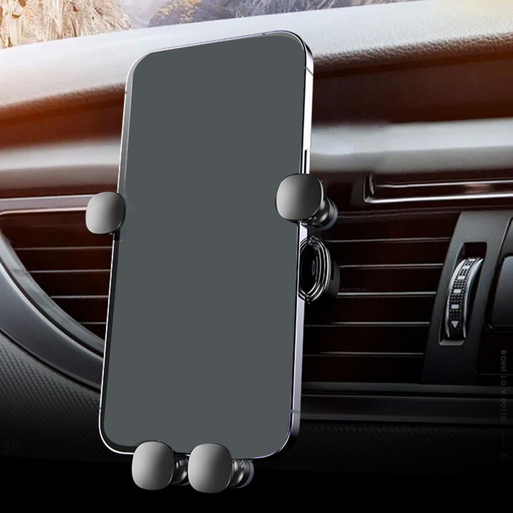 Upgraded Gravity Car Phone Mount Auto Lock Hands Free Mini Car Vent Phone Mount for 4.7‑6.9 Inch Phone Gray