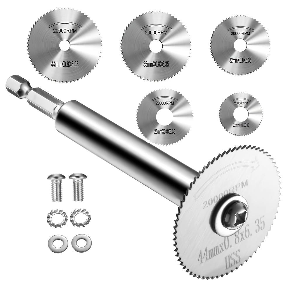 High-Speed Steel Cutting Wheel for Hex Shank Rotary Saw–Thin Disc Blade with 8 Replaceable Cutting Heads,Durable Metal Construction for Precision Cuts