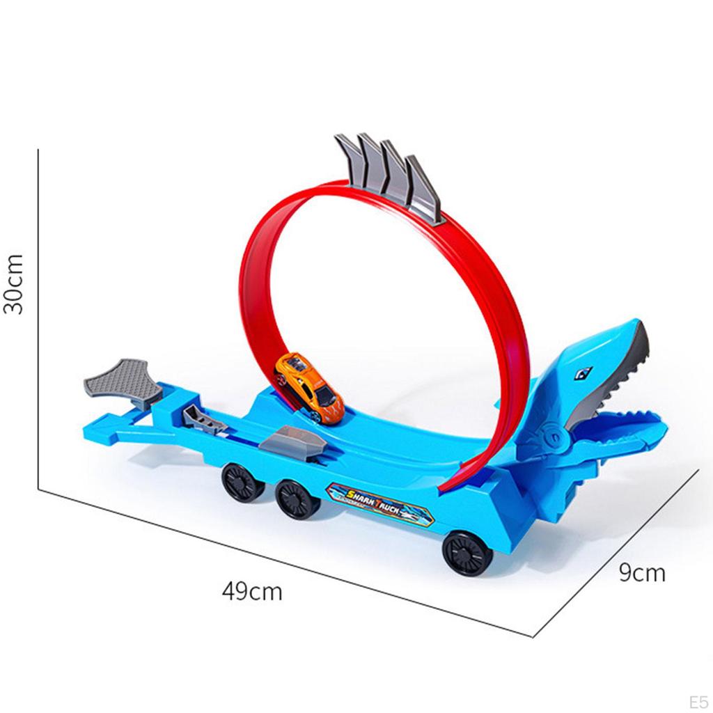 Flex Tracks Boys Race Track Assembly Easy to Assemble Multifunctional Interactive Toy for Ages