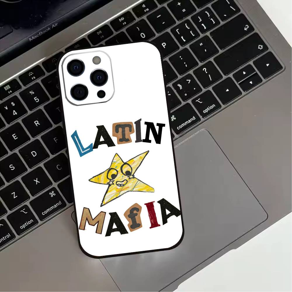 Latin Mafia Creative Phone Case For iPhone 17,16,15,14,13,12,11 Plus,Pro Max,XS,Soft Silicone Black Cover