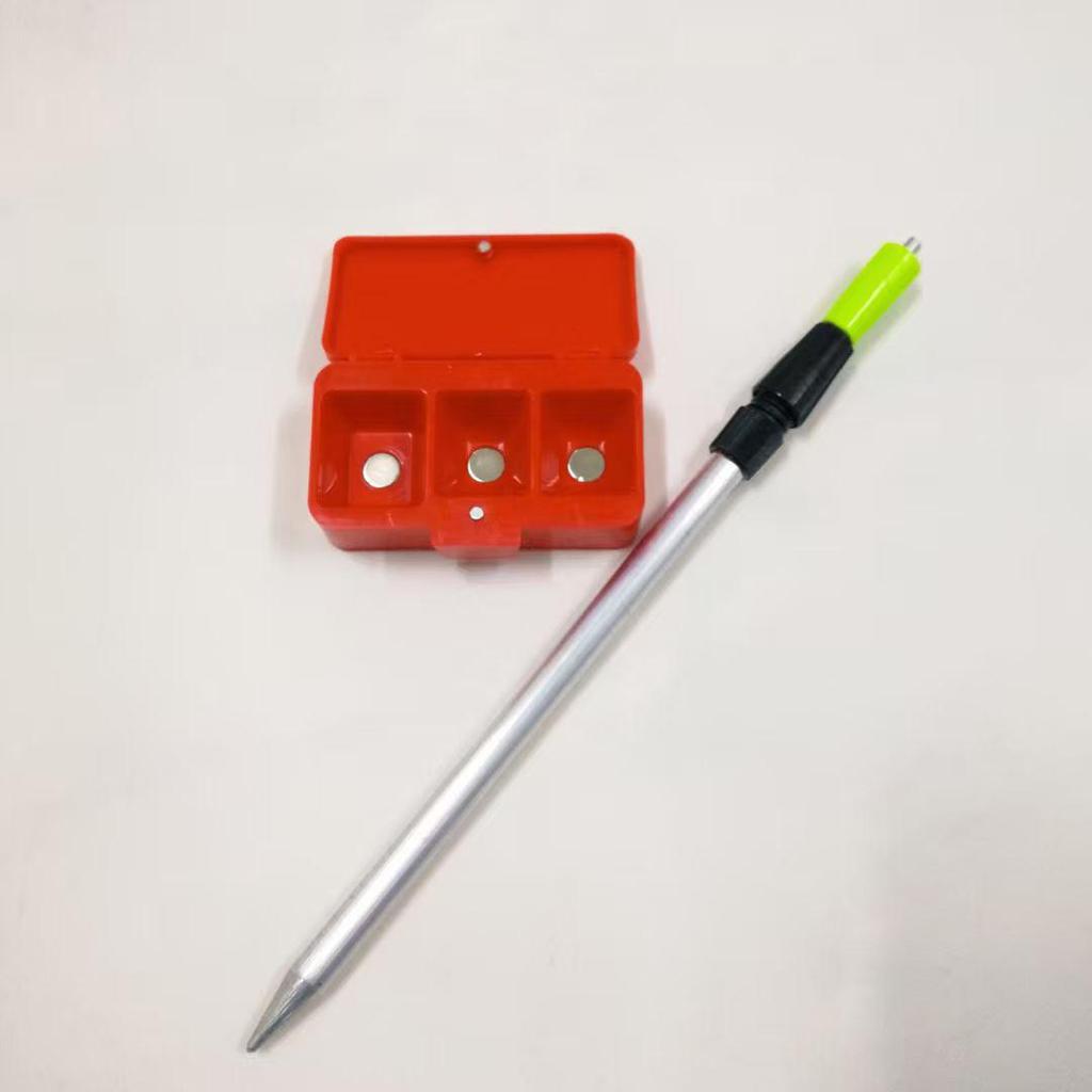 Compact Magnetic Powder Bait Box with Ground Stake for Fishing