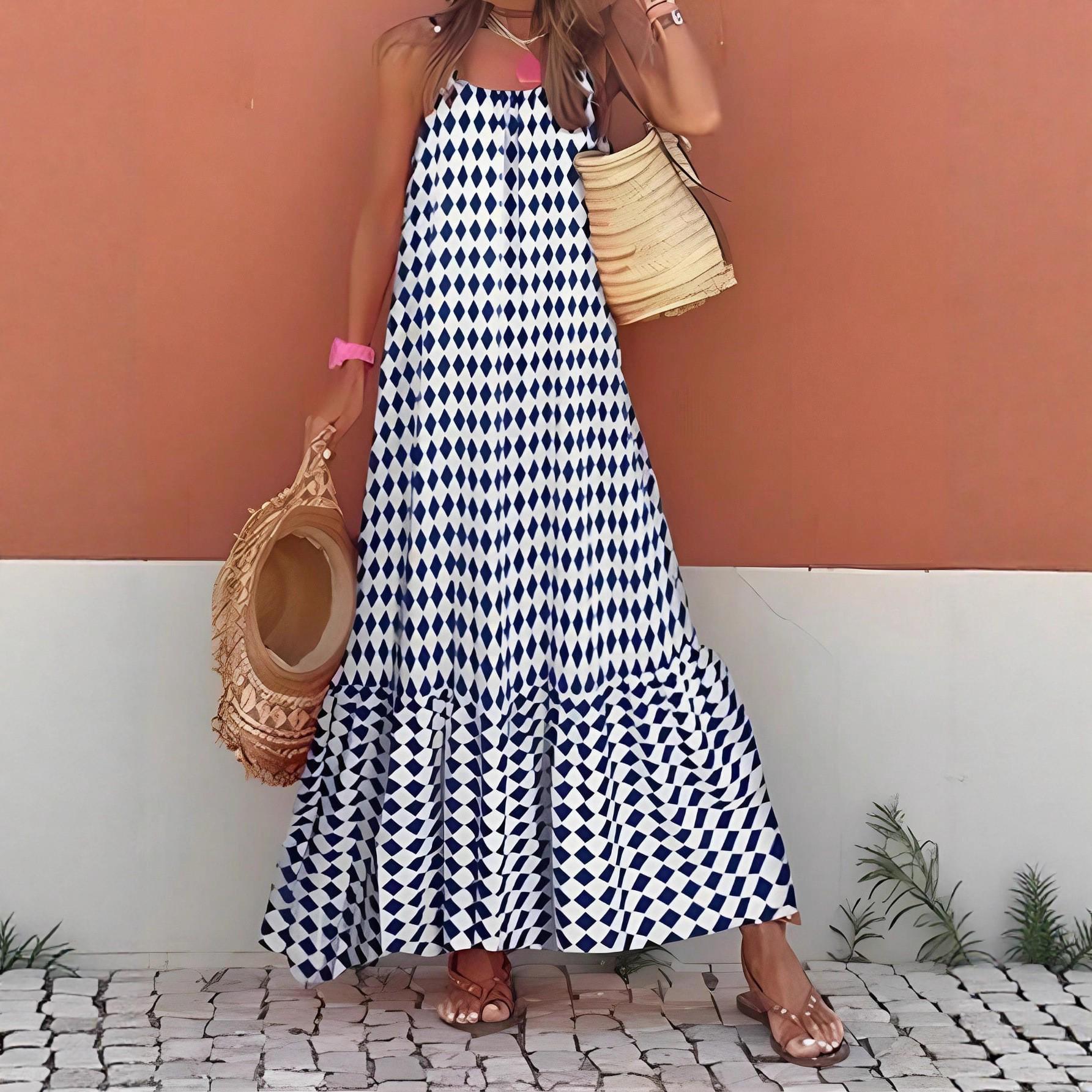 Plus Size Women s Elegant Spaghetti Strap Backless Dress XL