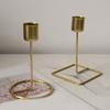 Retro Metal Gold Taper Holder for Home and Event Decoration Candlestick
