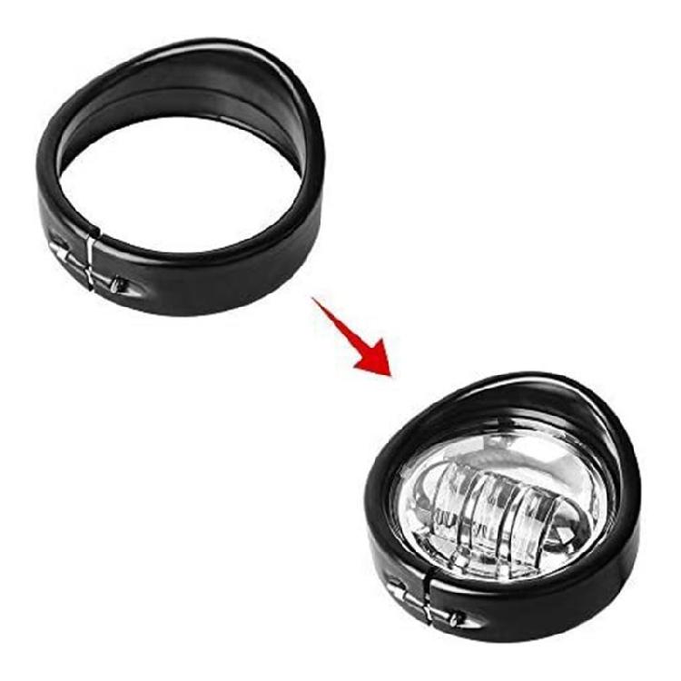 Motorcycle 4.5'' 7" Headlight Trim Rings Head Lamp Decorative Rings Fog Lamp Visor Protector for Most Motorbike